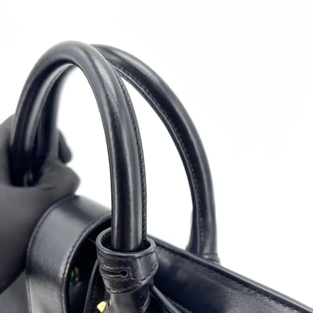 Saint Laurent Small Monogram Cabas Bag Black